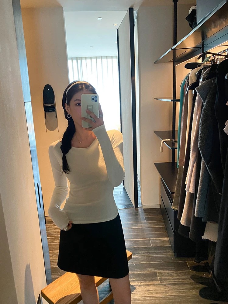 Four Beauties Slimming 100% short plush woolen A-line short skirt for women 25 winter New minimalist half skirt 9442 pic 36