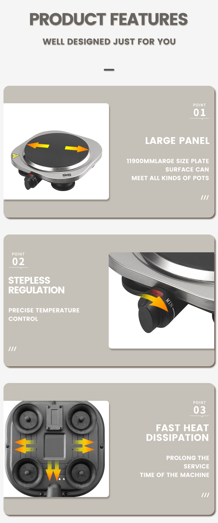 DSP/ Dansong electric ceramic stove, household small multi-functional induction cooker, hot pot wok, high-power stir-frying electric stove pic 9