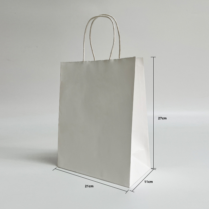 In-stock thickened kraft paper bags, gift handbags, takeout food packaging bags, souvenir paper bags, logo printing pic 9