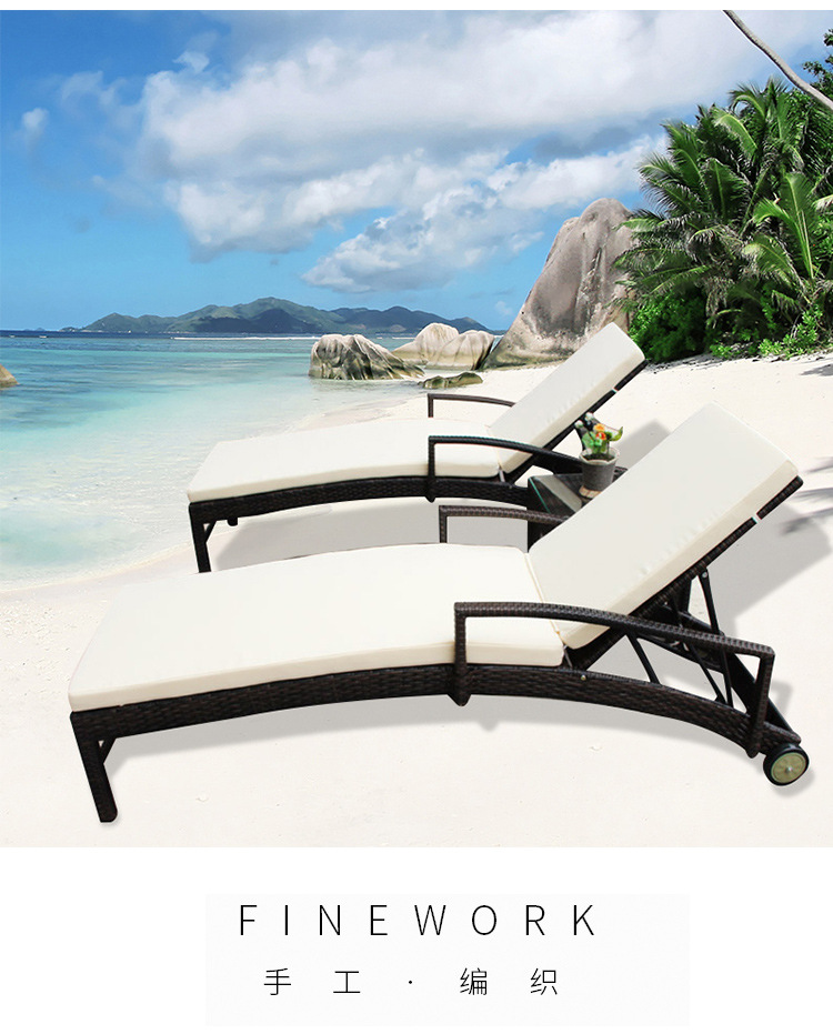 户外休闲露天泳池沙滩椅别墅庭院阳台午休躺床躺椅酒店折叠沙发床详情6