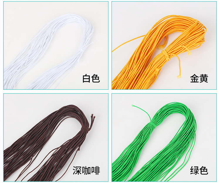 The 1mm rubber band garment is made of circular beaded elastic rope, ultra-fine elastic band, and the core is sewn with extremely fine elastic thread pic 3