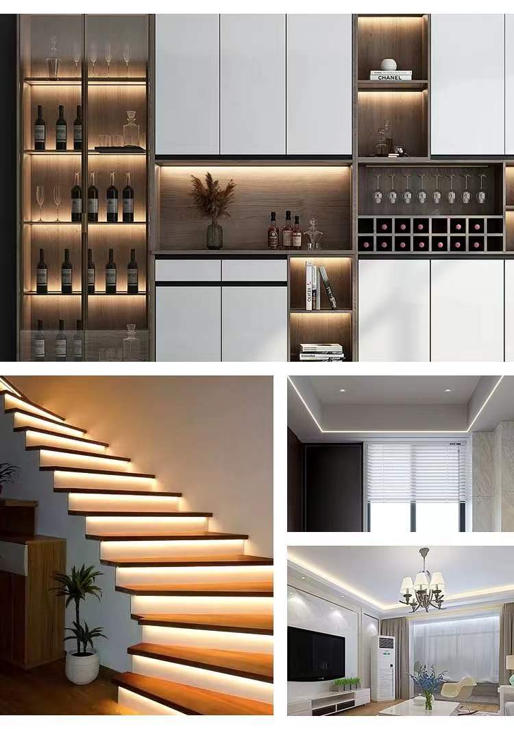 12v5v dual-color temperature LED surface mount light strip, 2835 three-tone light, 120 lights, 180 lights, self-adhesive intelligent mirror soft light strip pic 11