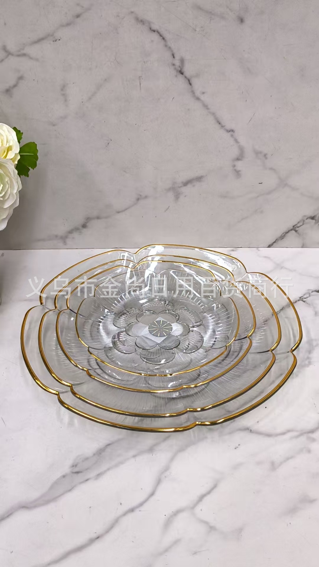 Fruit plate, home living room PET plate, large, medium and small transparent plastic plate, fruit plate pic 1