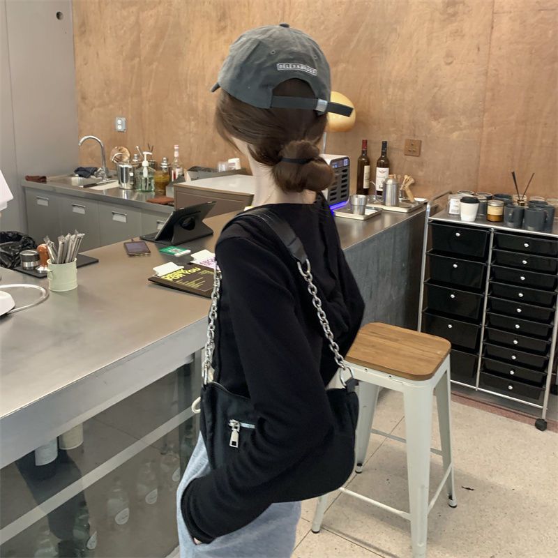 软糯连帽长袖开衫短外套女2023新款秋季懒惰风修身短款打底衫上衣详情7