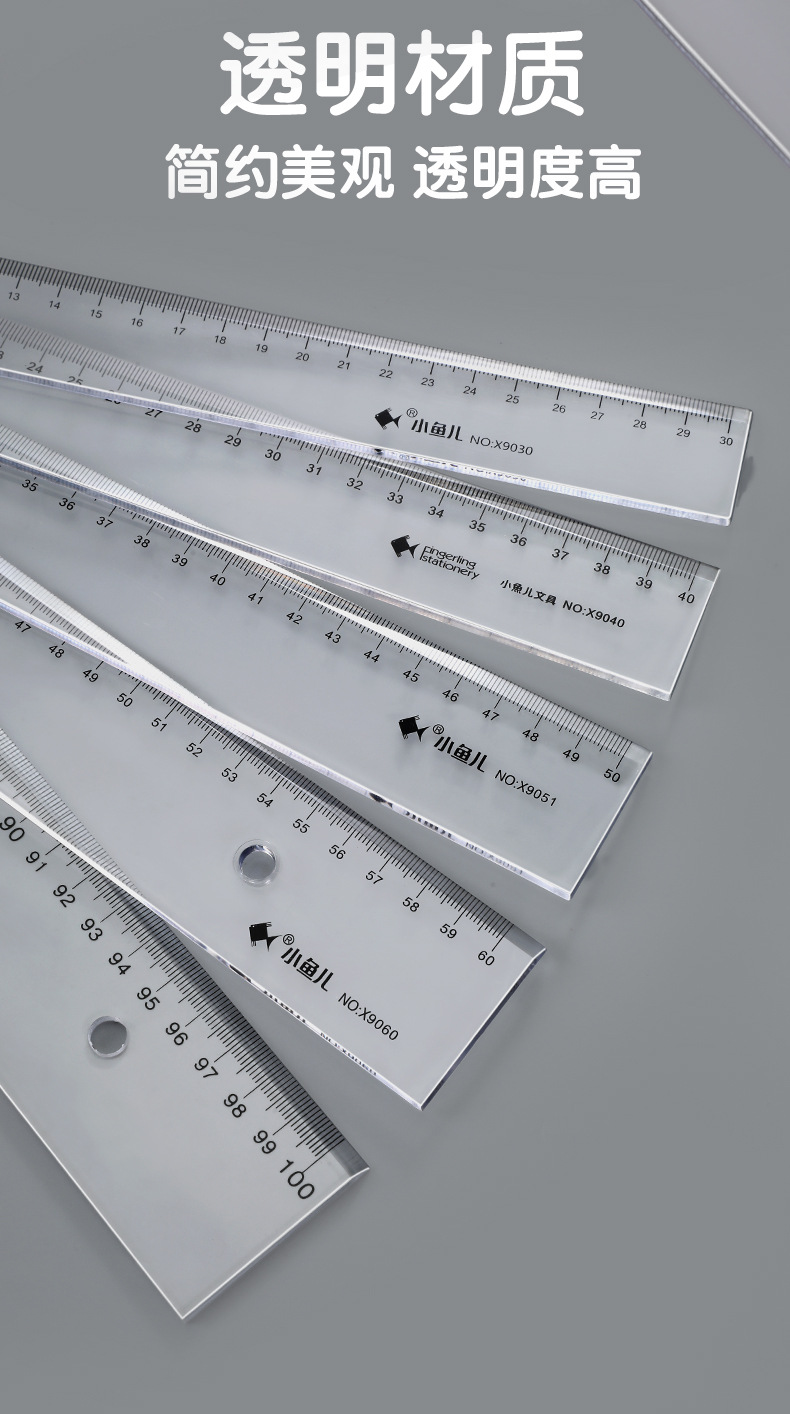 Xiaoyu transparent scale plastic transparent scale plastic ruler pic 10