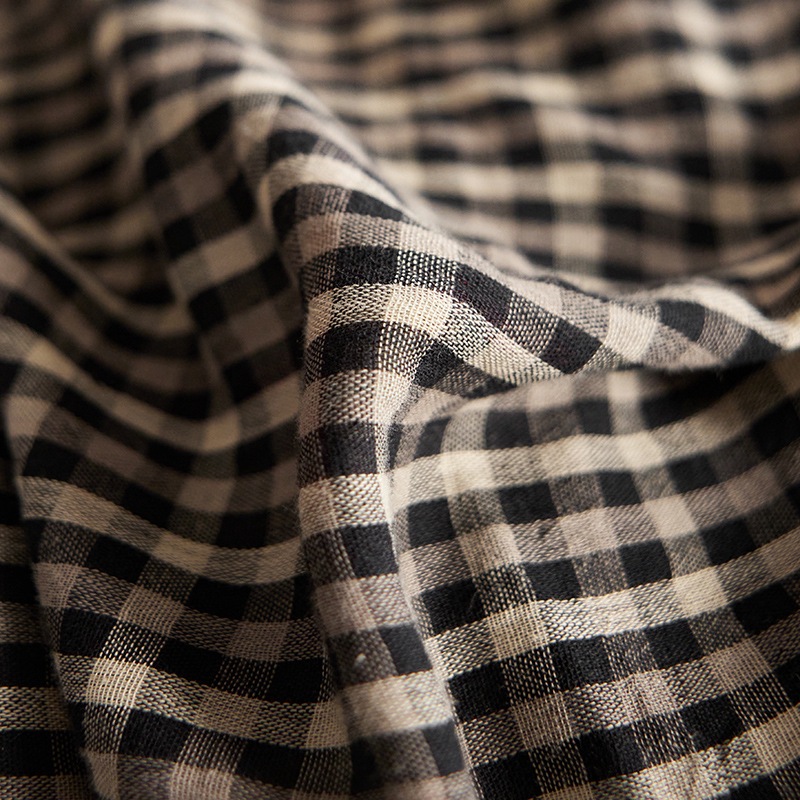 All-cotton Class A double-layer yarn four-piece set, double-layer yarn quilt cover and bed sheet four-piece set, pure cotton double-layer yarn checkered four-piece set pic 11