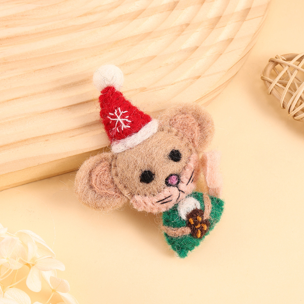 爱坤纯手工羊毛毡胸针 童趣立体玩偶别针 尼泊尔手工配饰厂家批发详情6