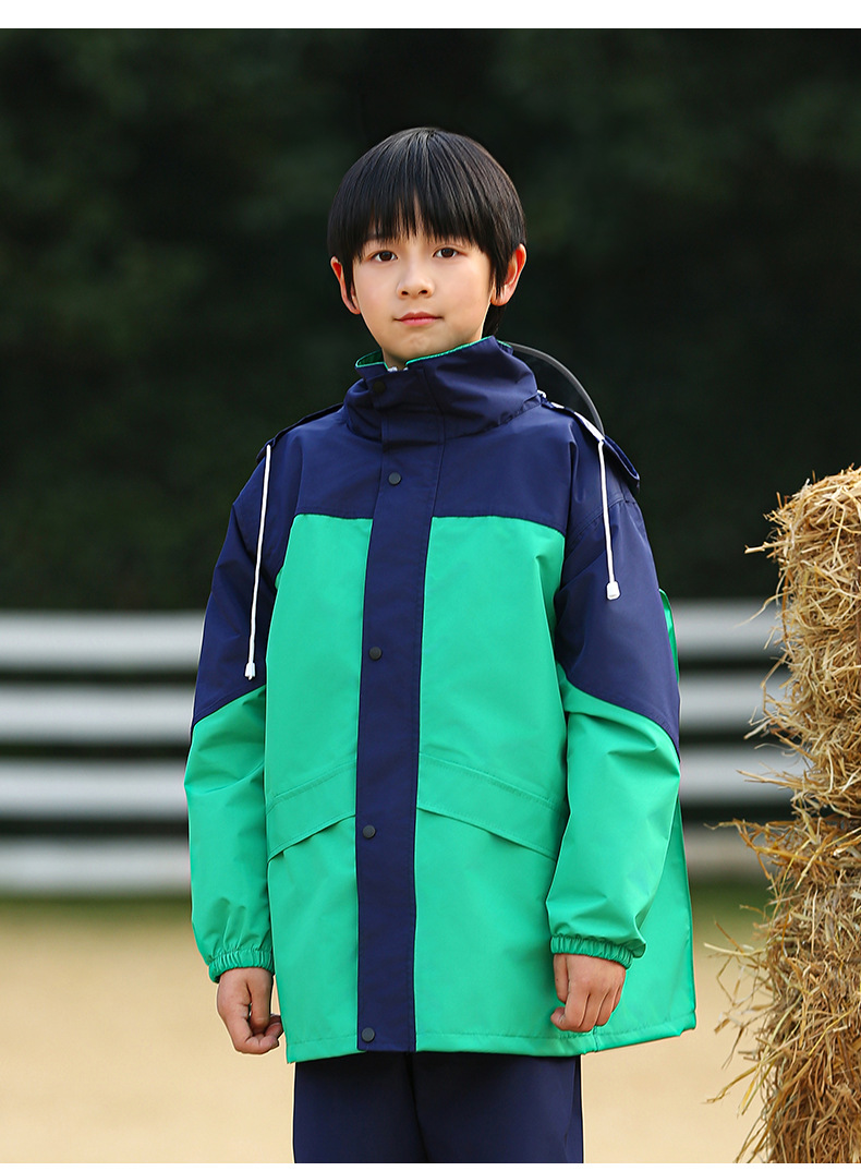 儿童分体雨衣雨裤套装防水全身中小学生男女童中大童骑行户外雨披详情15