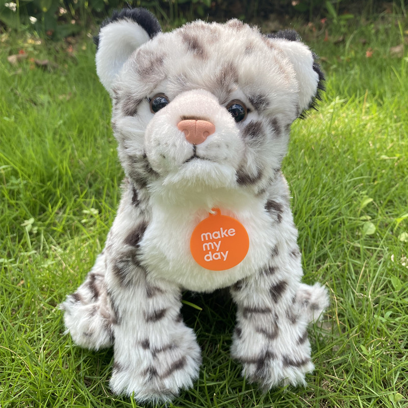 A cute plush toy of a leopard for sleeping, a simulated soothing doll, and a snow leopard doll as a gift for the zoo pic 1