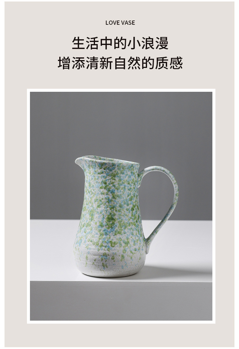 2025 Chinese-style retro ceramic jars, decorative vases, dried flowers, hydroponic, hotel, home, living room, entrance hall, flower arrangement ornaments, a sense of high-end pic 2