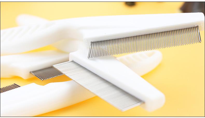Cross-border pet combs, dog flea combs, cat flea removal combs, plastic close-toothed combs, steel needle combs, cleaning supplies pic 12