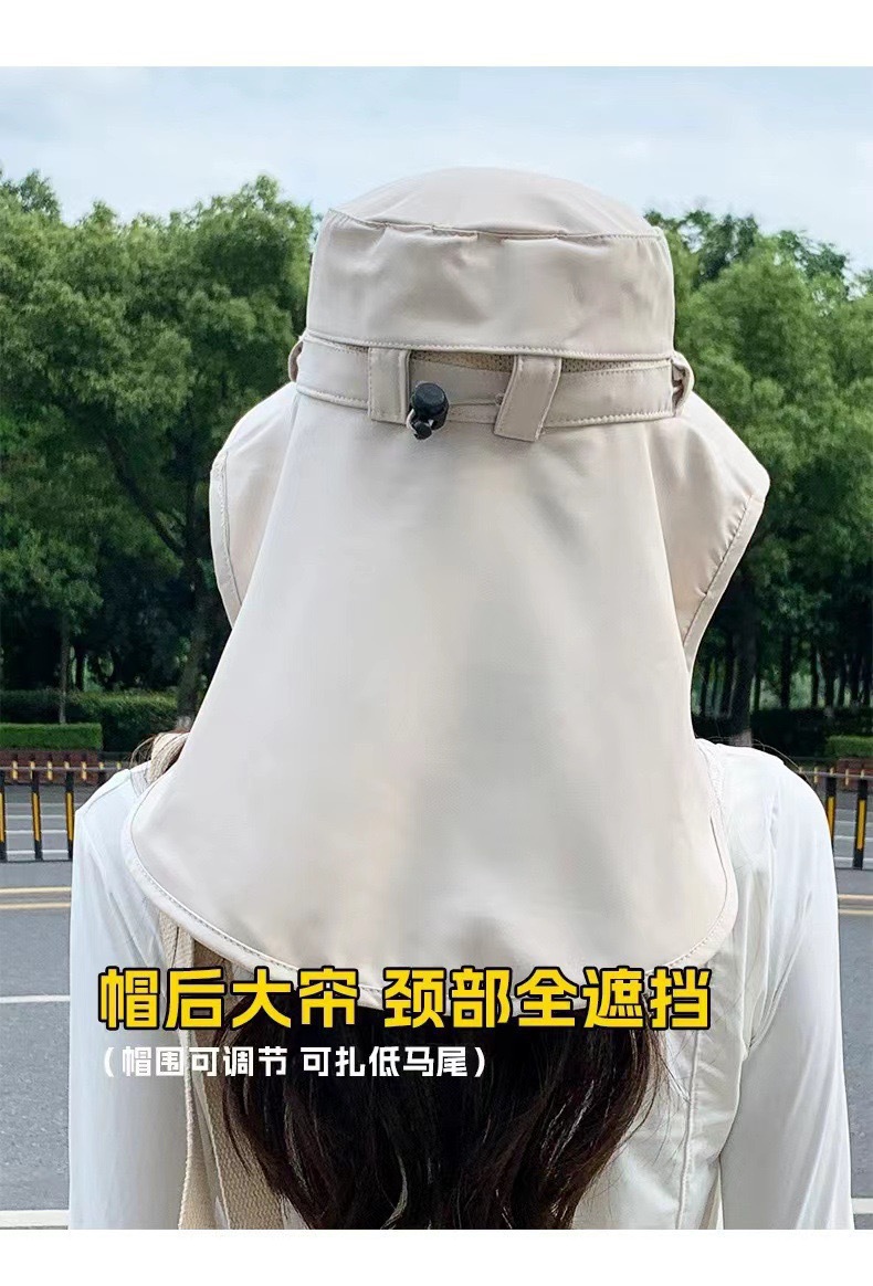 All-round sun protection hat, breathable face mask, neck guard, all-in-one sun hat, UV protection outdoor sun hat for women in summer pic 17