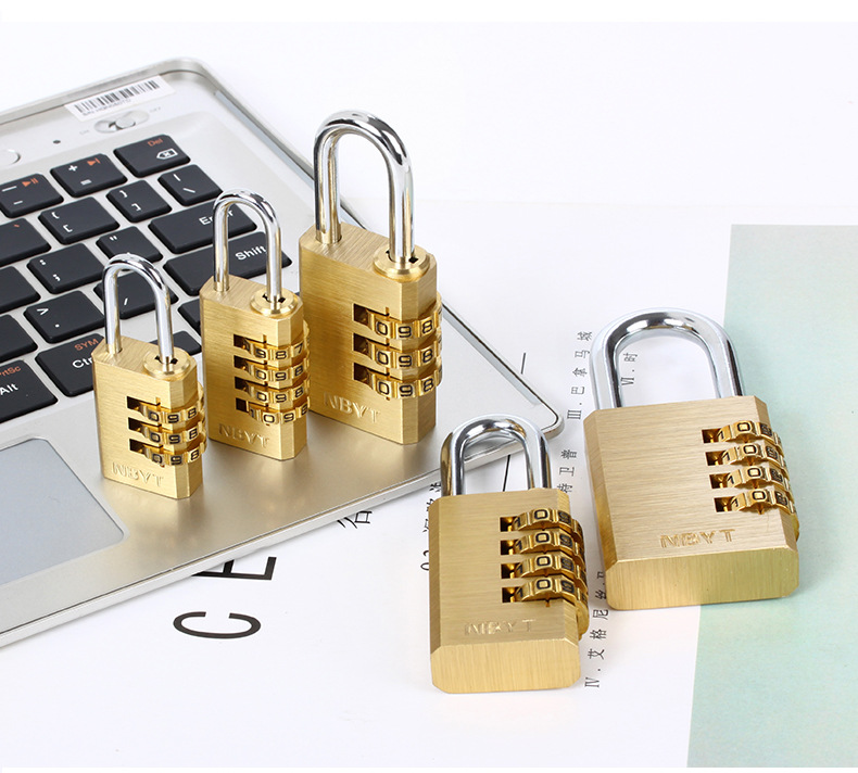 Student dormitory, fitness dormitory, cabinet lock, locker, mini small aluminum-copper metal door lock, combination lock, padlock pic 24