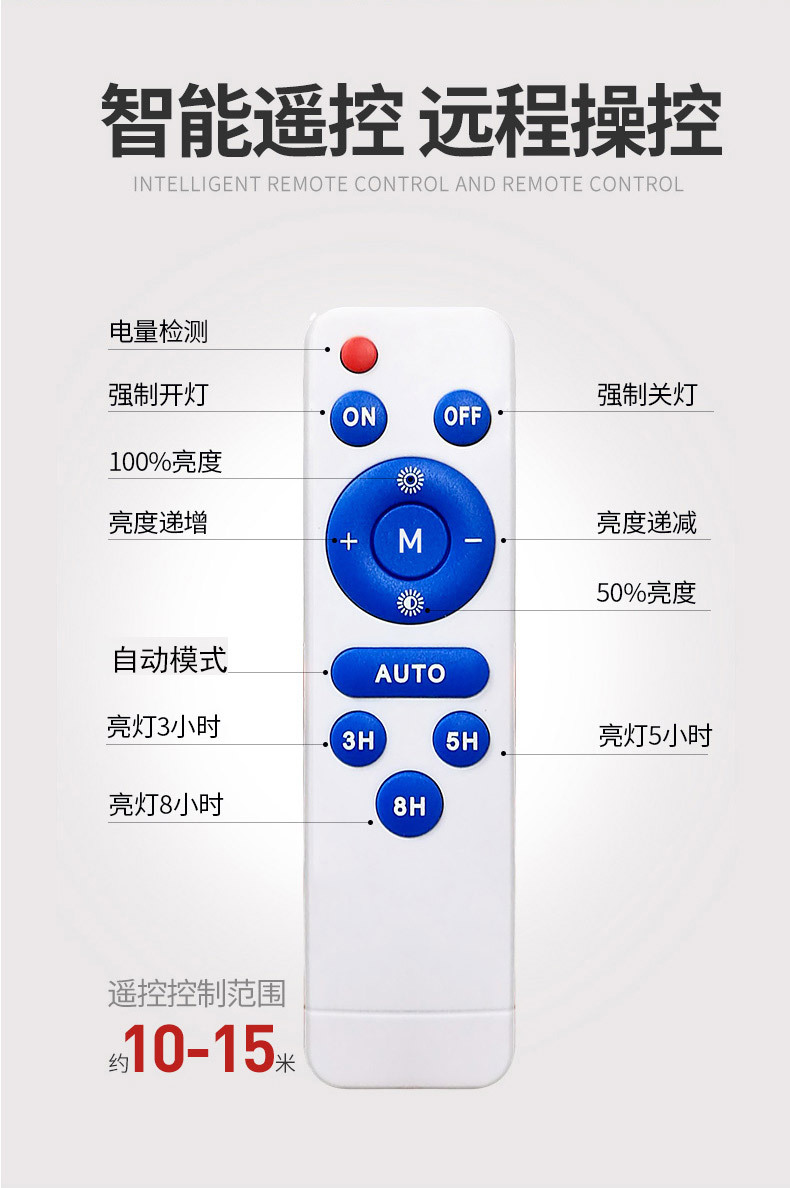 新款太阳能投光灯 户外防水一拖二庭院灯农村家用LED投射灯泛光灯详情18