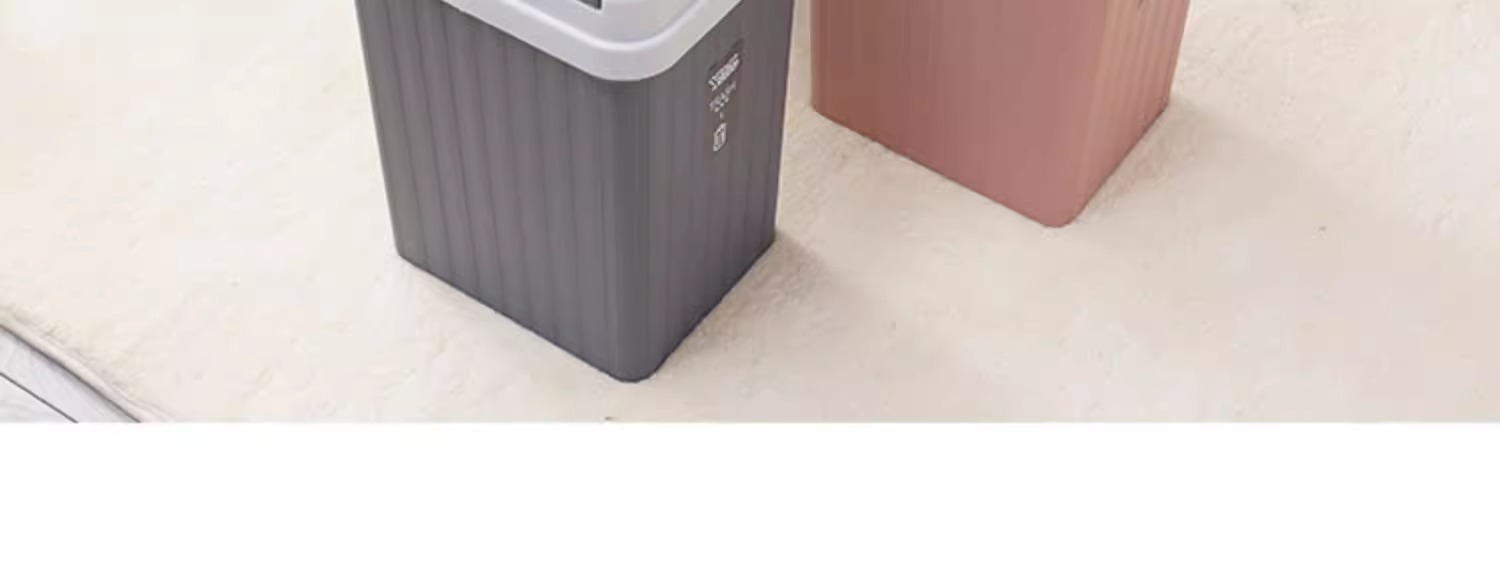 塑料按压式收纳桶客厅厨房卫生间带盖纸篓家用方形弹盖塑料垃圾桶详情20