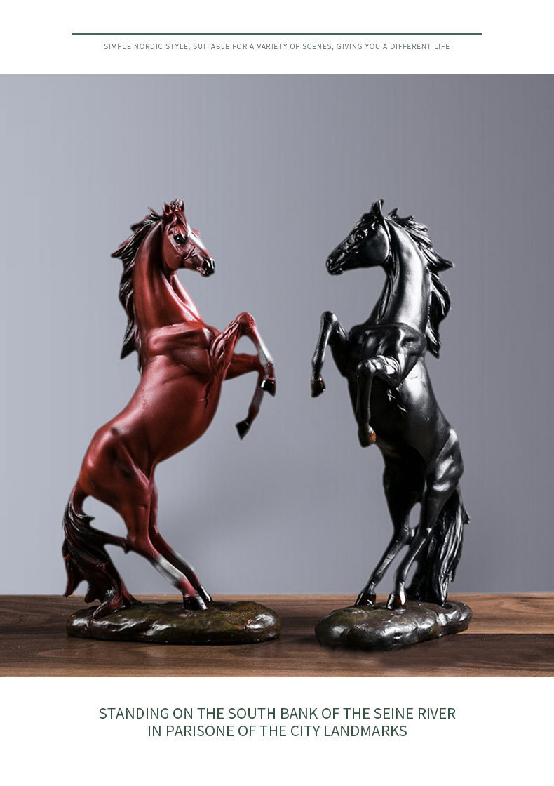 国潮新中式风水摆件十二生肖马到成功办公室摆件开业乔迁新居装饰礼物详情7