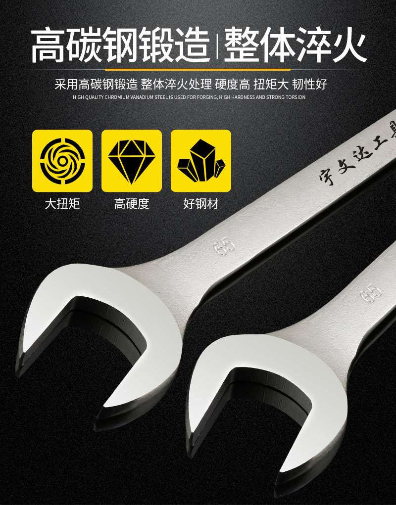 大号两用扳手开口梅花呆扳手33-85mm双头大号梅开两用扳手汽修详情3