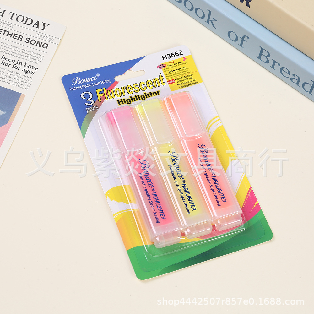 Cabeza de lápiz gruesa de cabeza única durable highlighter de gran capacidad business office note pen pen de regalo de estudiante color al por mayor tarjeta de succión pic 8