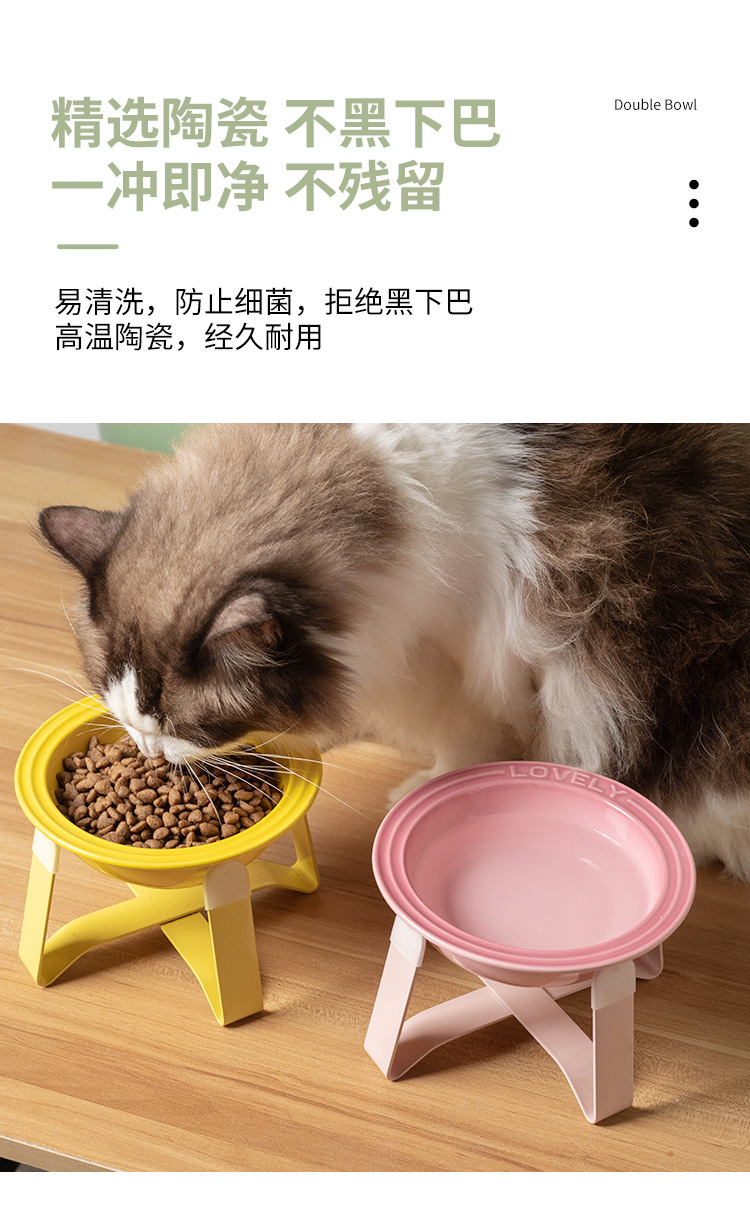 Wow, custom-made French cat bowl, pet bowl, ceramic cat bowl stand, protecting cervical vertebrae, cat bowl, small pet dog bowl pic 11