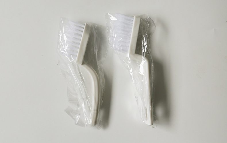 A small brush for cleaning the corners of the bathroom tile walls without blind spots, a toilet brush for scrubbing floor gaps, and a bathroom grouting and cleaning brush pic 1