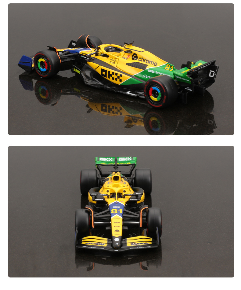 Bburago比美高1:43F1赛车2024摩纳哥MCL38迈凯伦仿真合金汽车模详情13