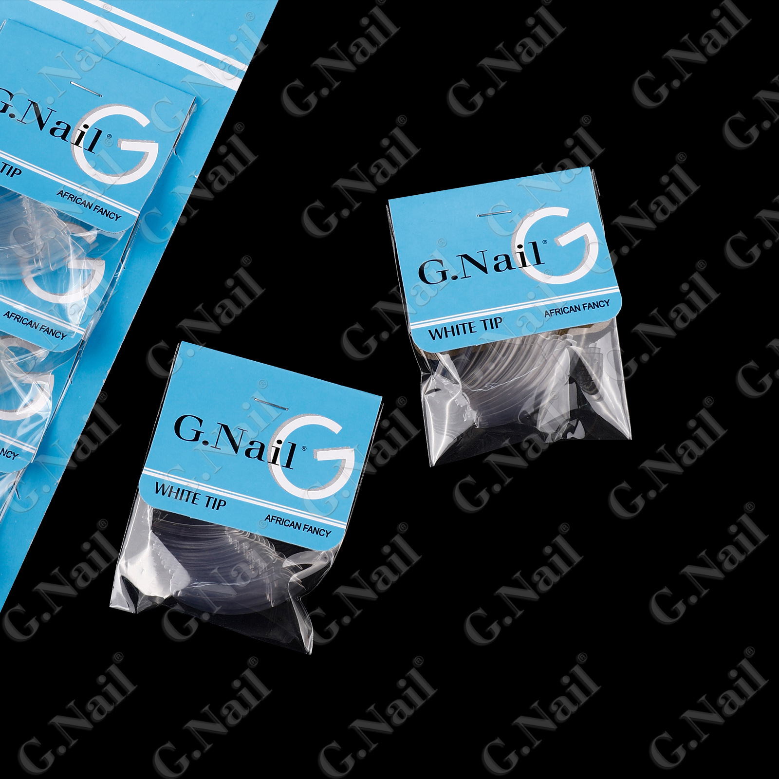 Gnail正品24包卡装美甲甲片自然色白色穿戴甲欧美假指甲甲片批发详情24