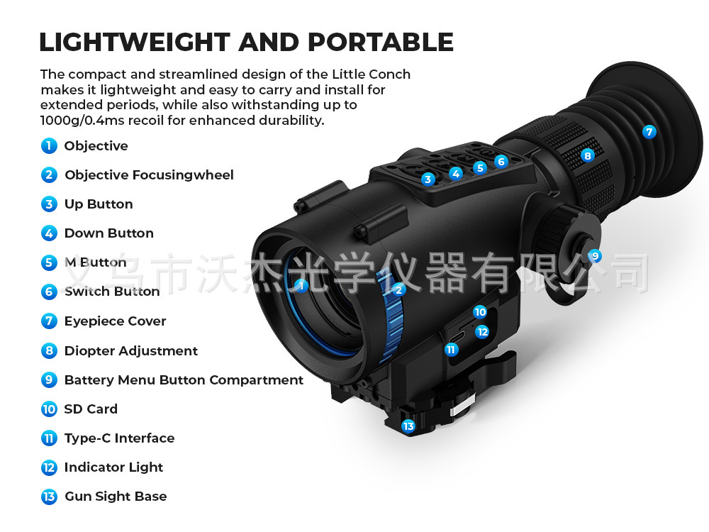 GOYOJO Village House GRL335 monocular Infrared thermal imager High-definition handheld night vision infrared thermal imaging pic 12