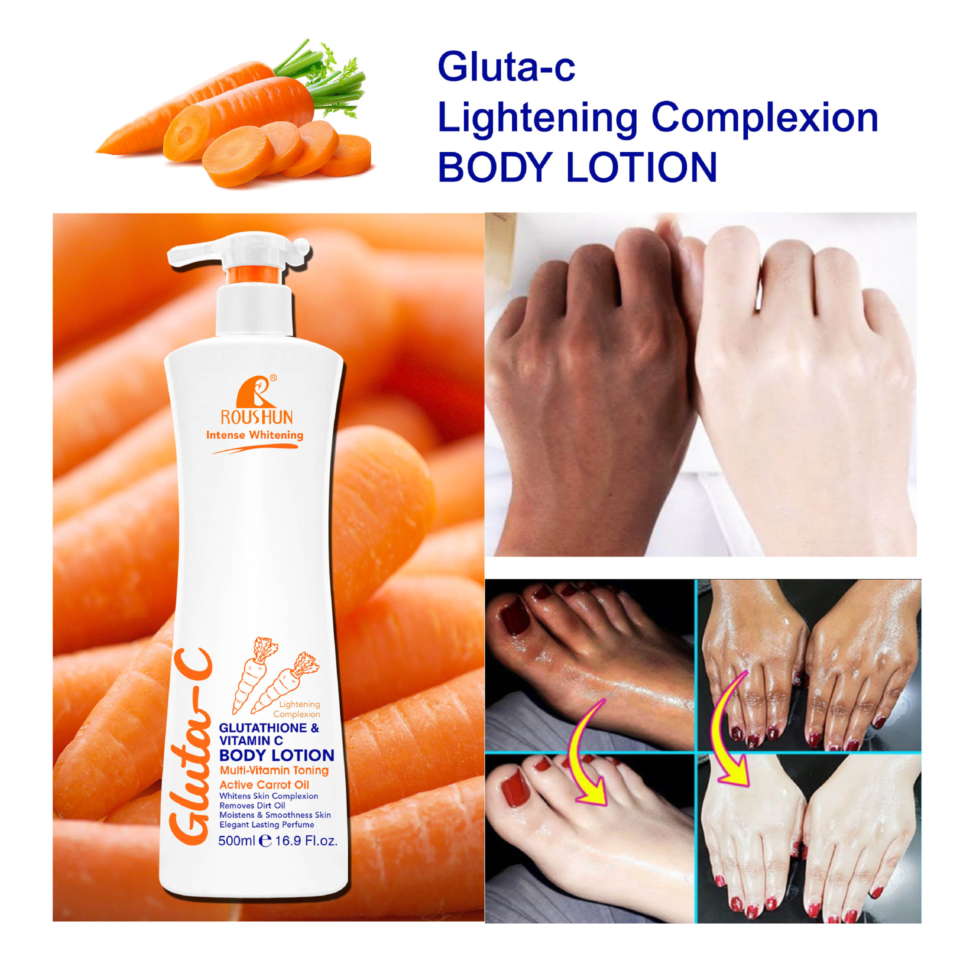 ROUSHUN Carrot body lotion carrot body lotion+Bio body lotion Bio body lotion pic 6
