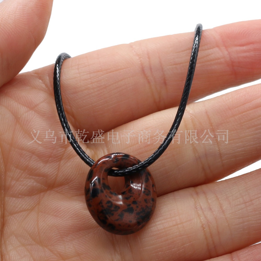 Exquisite natural stone semi-precious stone beads, large-hole beads, DIY jewelry accessories, handcrafted necklaces, wholesale pic 15