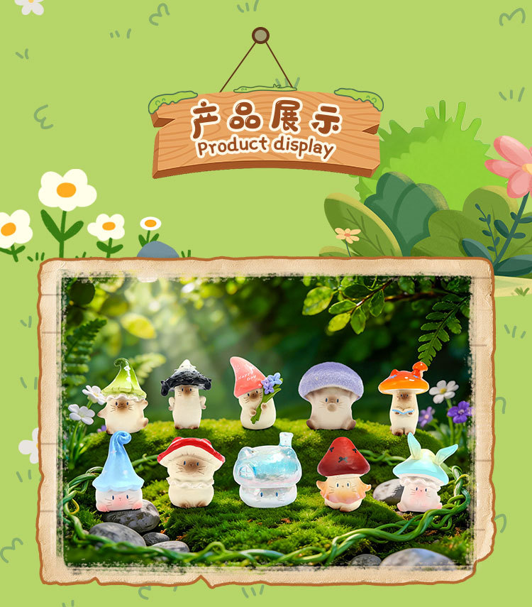 Cat PAI Fantasy Mushroom Series Blind Box DIY Decorative Resin Small Ornaments Cartoon Cute desktop ornaments pic 15