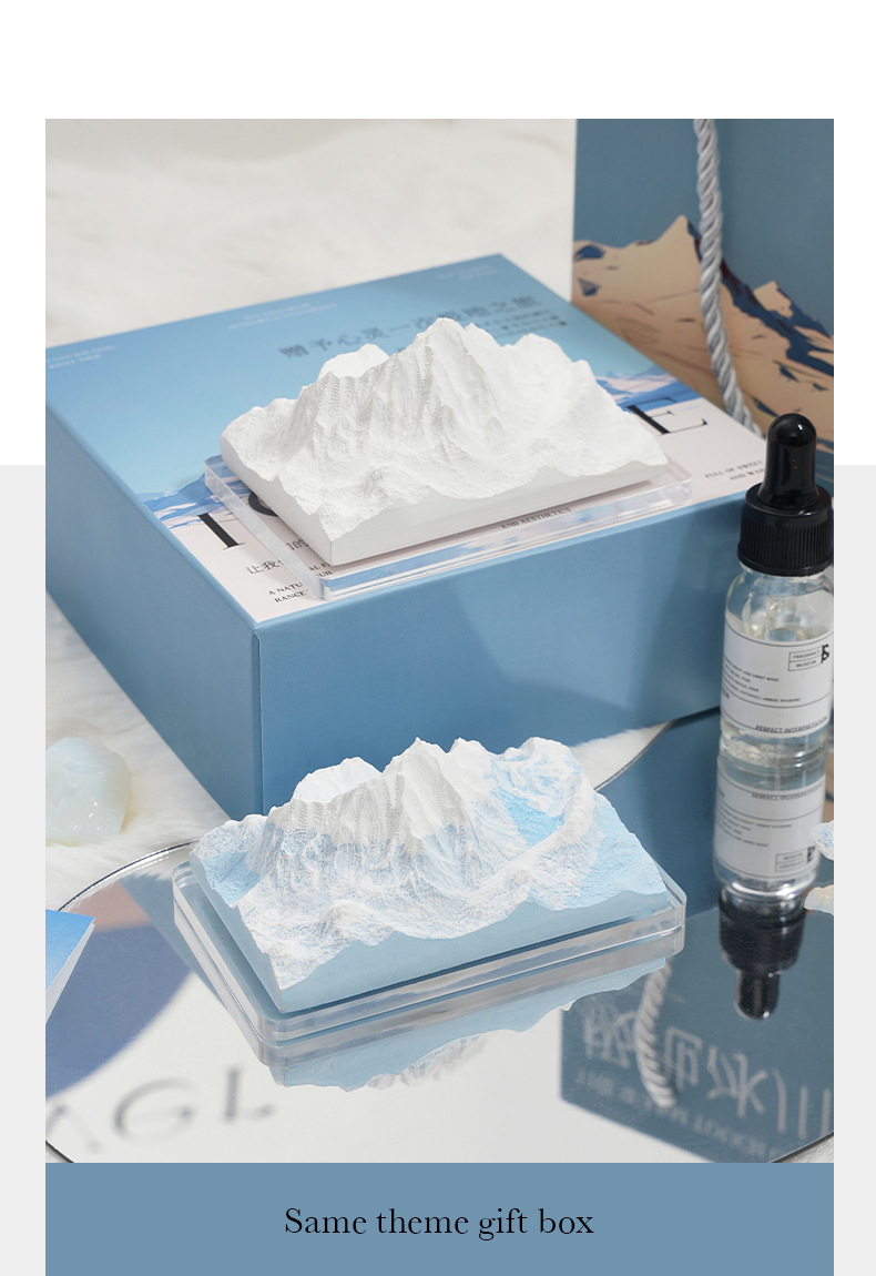 雪山香薰摆件白茶香氛礼盒女生生日伴手礼精油扩香石工艺品详情4