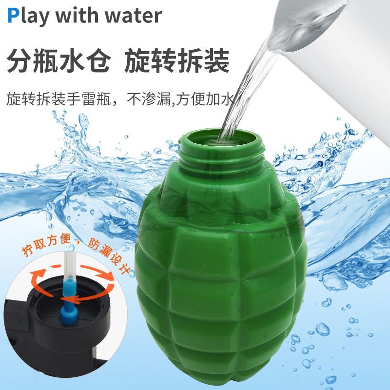 Novel and interesting grenade shaped water gun toys, military water gun toys, summer water play water gun toys, cross-border supply pic 6
