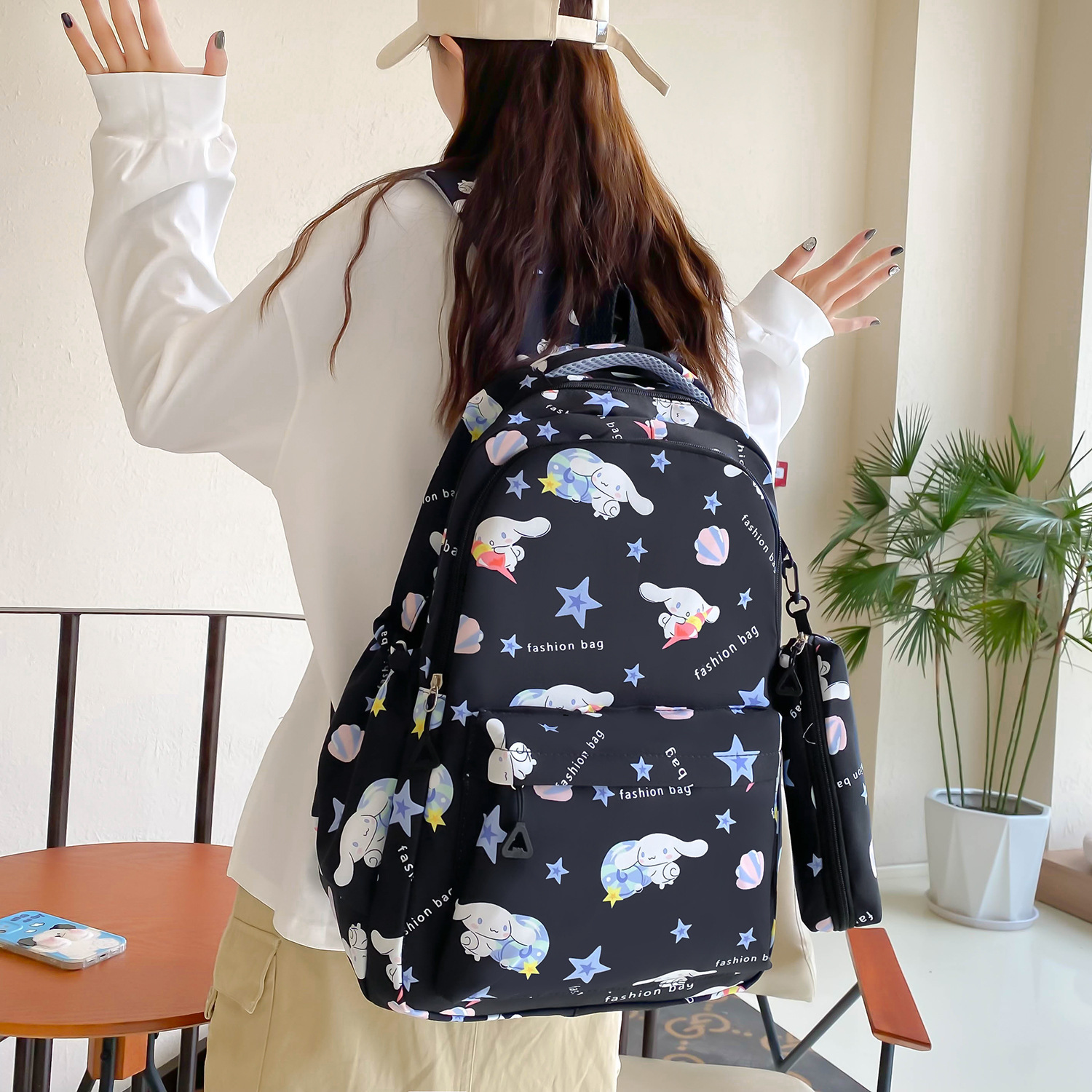 Two-piece backpack for girls in school, lightweight and lightweight bag for students in grades 3 to 6, schoolbag for junior high school students pic 28