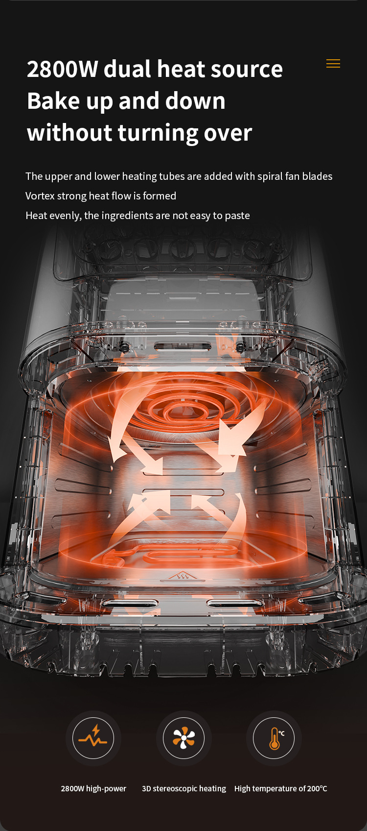 12L air fryer, new household electric fryer, 110V-220V, cross-border export split electric oven, French fries machine pic 10