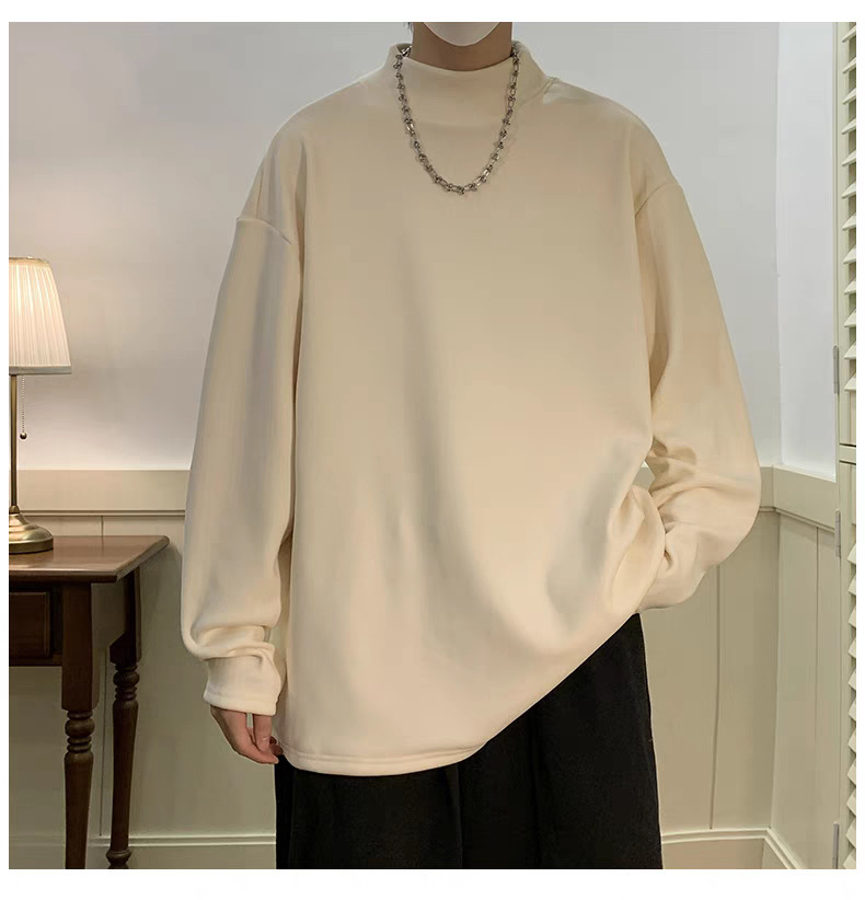 现货速发德绒长袖T恤男 定制重磅加绒打底衫潮牌高级感男装秋上衣详情18