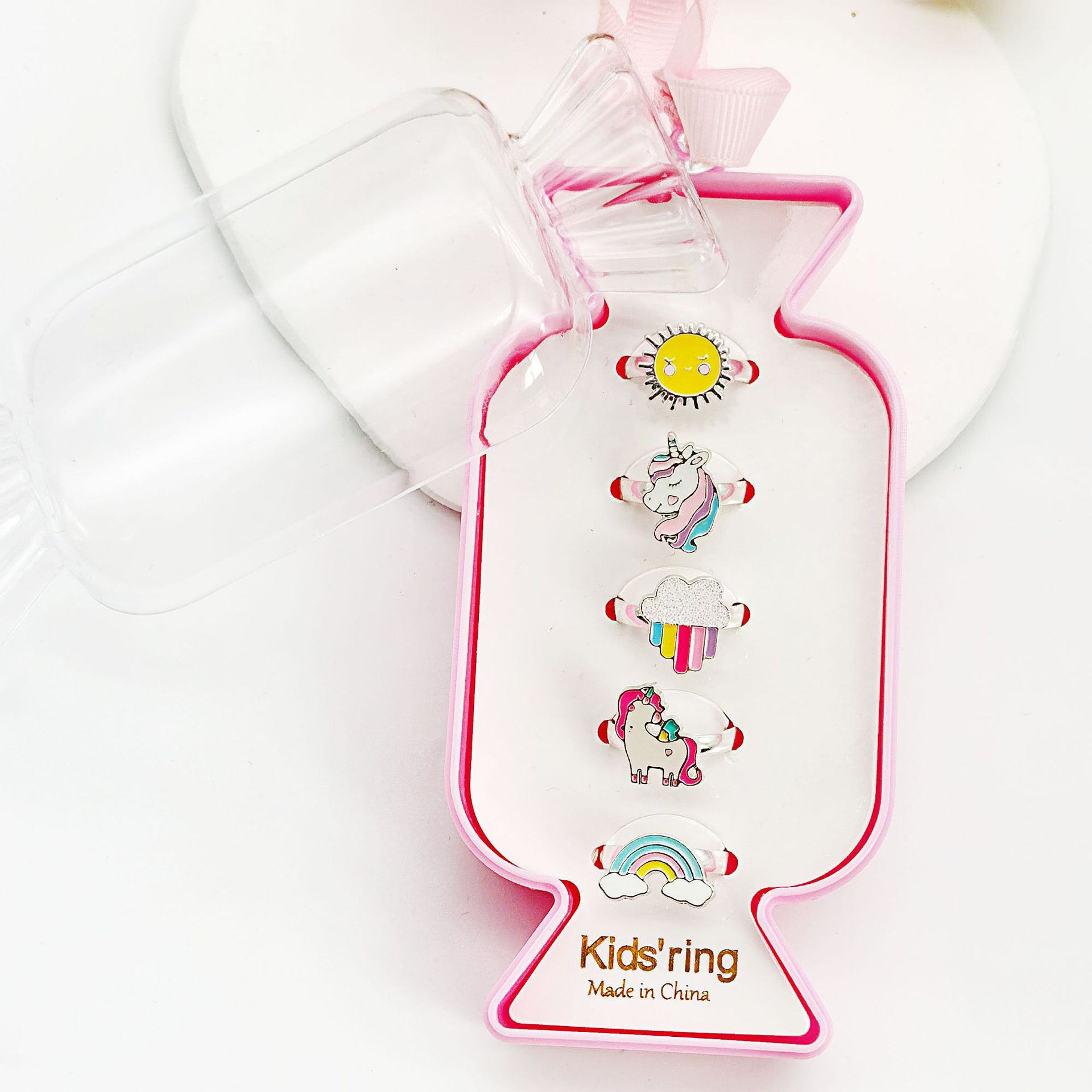 【可以】新品儿童卡通戒指可调节树脂戒指幼儿园生日礼物玩具饰品详情27