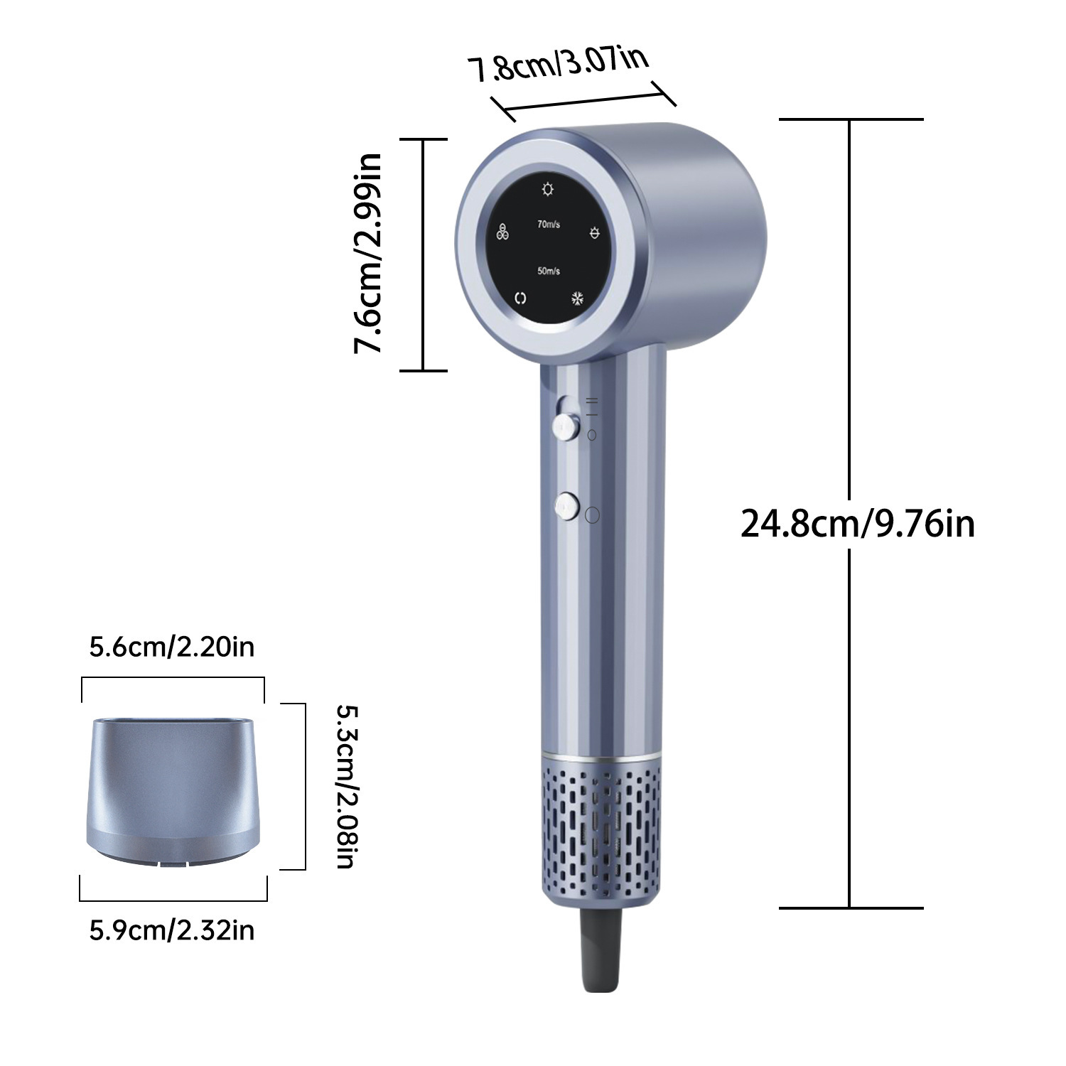 一件代发屏幕显示大功率台湾跨境电商负水离子恒温吹风机高速风筒详情24