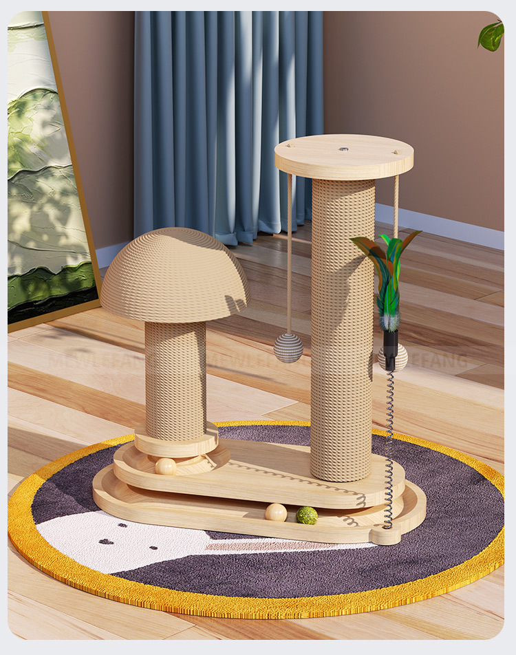 猫抓板耐磨不掉屑猫抓柱剑麻爪板猫咪玩具自嗨解闷立式猫爬架一体详情16