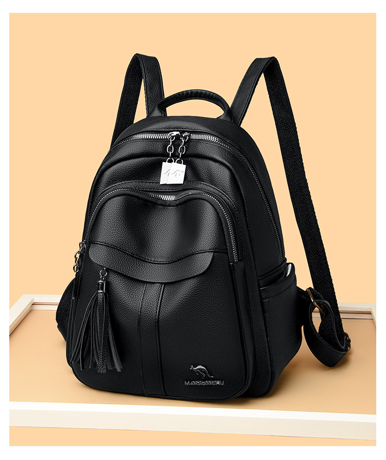 真软皮双肩包女2025新款时尚休闲背包大容量旅行包女士百搭双肩包详情8