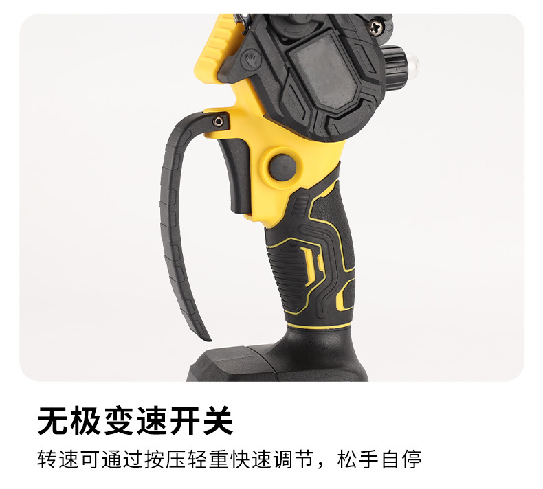 跨境多功能6寸电链锯迷你园林修枝锯大功率无刷8寸伐木锯锂电锯详情18