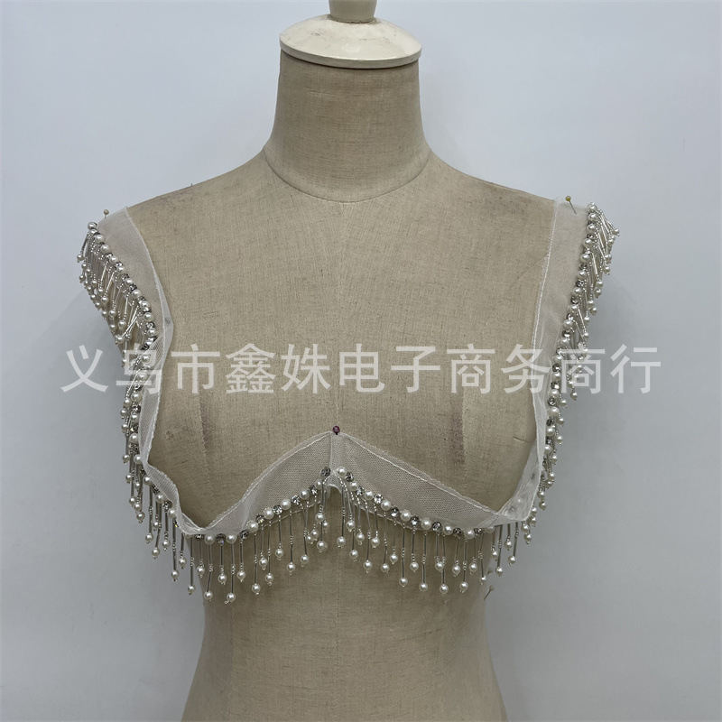 珍珠手工流苏花边DIY服装服饰辅料吊珠纱带详情5