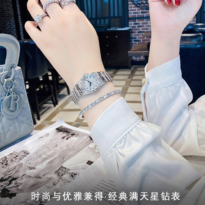 跨境手表满天星女士18K星座金镶钻表小盘防水石英奥地利钻女手表详情22