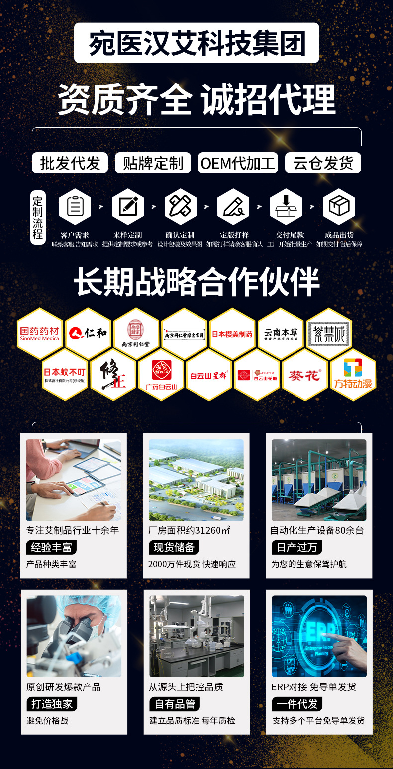 白云山花城艾草足跟痛贴足底足部护理膏药关节疼痛批发足跟痛贴详情1