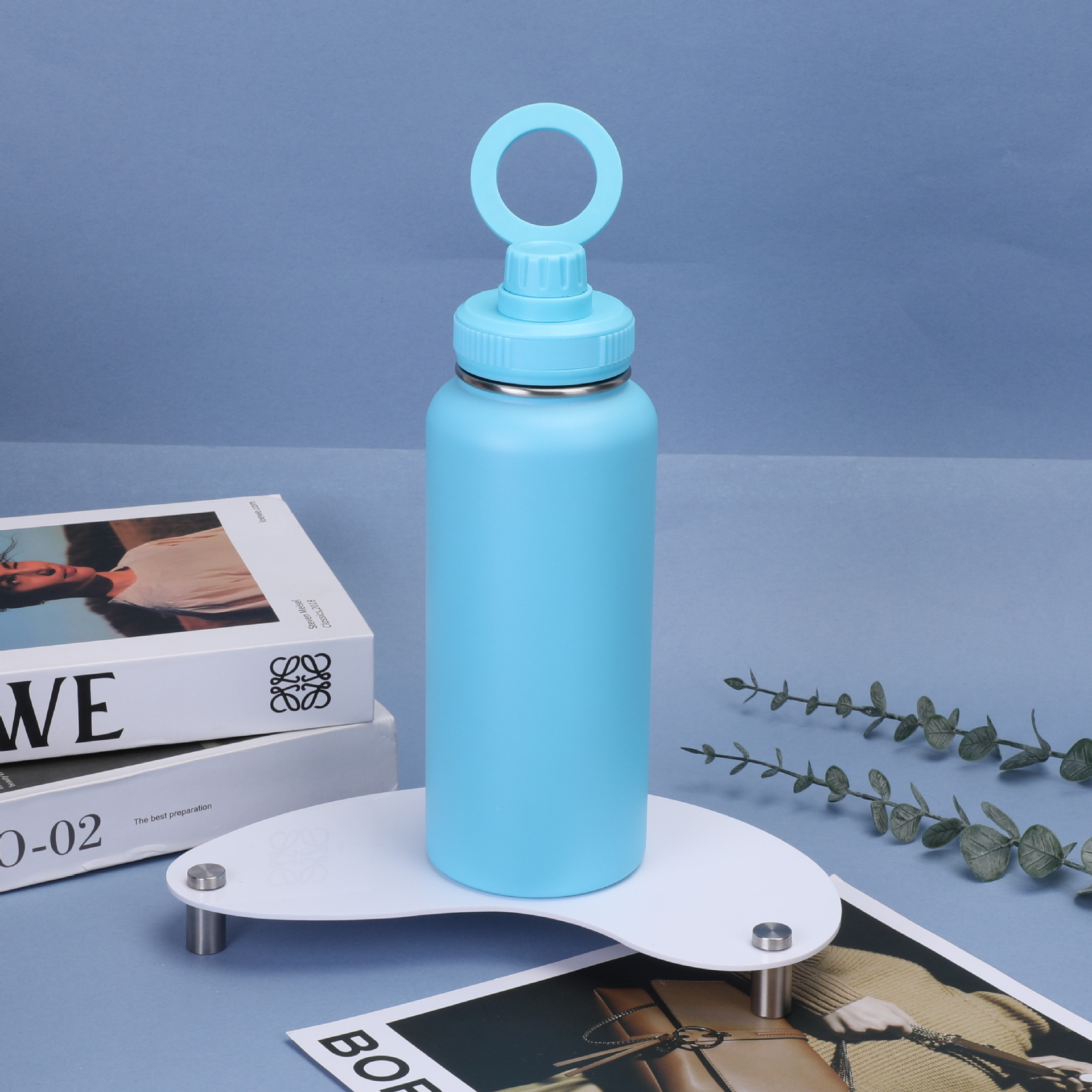 新款32oz不锈钢太空壶双层保温杯磁吸手机支架马卡龙便携运动水杯详情10