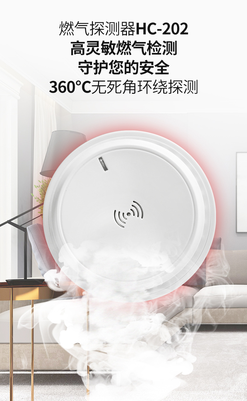 有线可天燃然气体报警探测器家用工业厂跨境煤泄漏联动火灾吸顶详情17