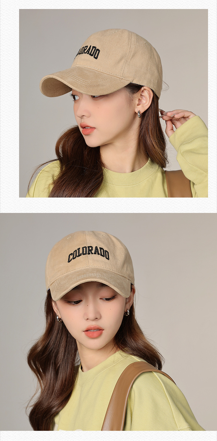 Autumn baseball caps for men to show off their faces, small Korean casual baseball caps for women, hard-top summer headscarves for sun protection and sun protection pic 7
