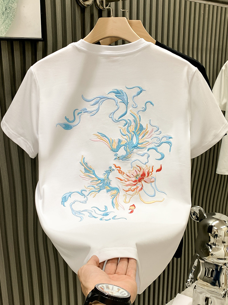 The new summer collection of Chinese trend short-sleeved T-shirts for men with round collars and half sleeves is a trendy choice for young people pic 9