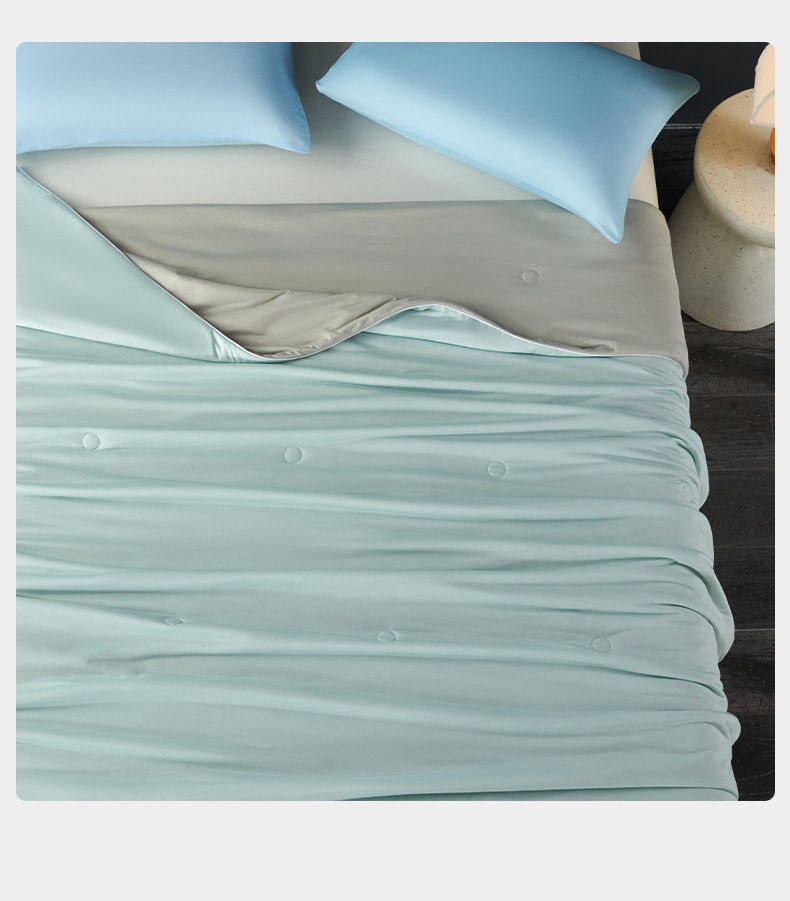 婴儿A类凉感夏凉被非天丝空调被学生夏被纯色双人冰丝薄被子夏季详情8