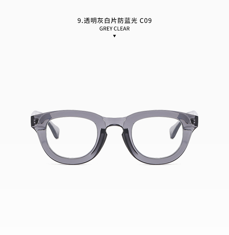 2024夏季新品跨境太阳镜时尚简约几何圆形个性穿搭墨镜防蓝光眼镜详情27