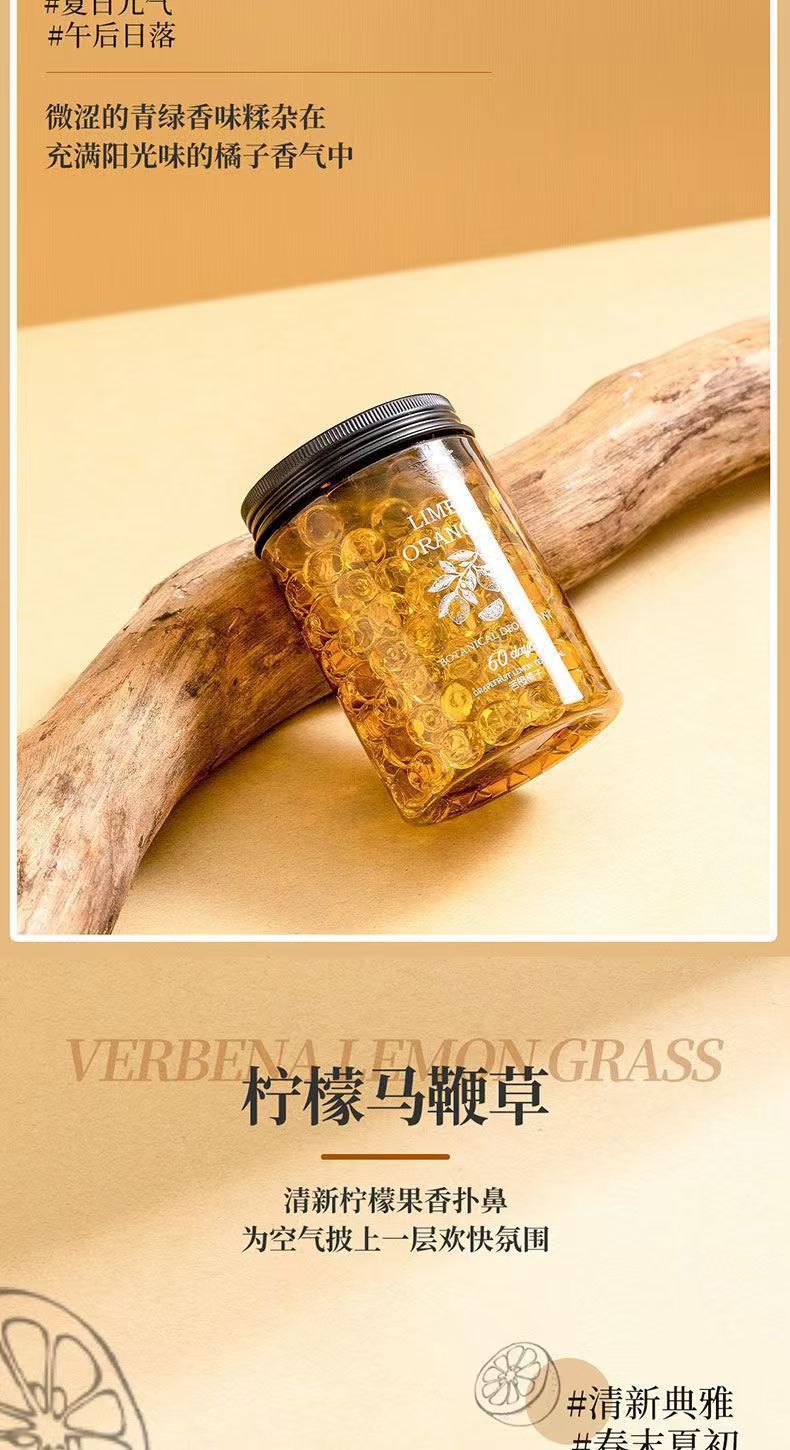 Crystal Bead Deodorizing Aroma Diffuser, bedroom and bathroom air freshener, long-lasting fragrance, Freesia, Camellia, car pic 16
